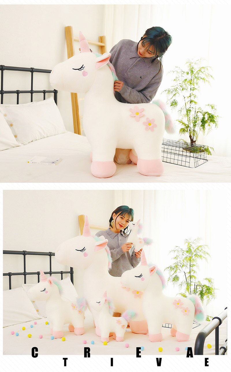 30/40/50cm Creative dream rainbow unicorn doll plush toy cute girl heart animal doll baby toy for baby girlfriend birthday gifts