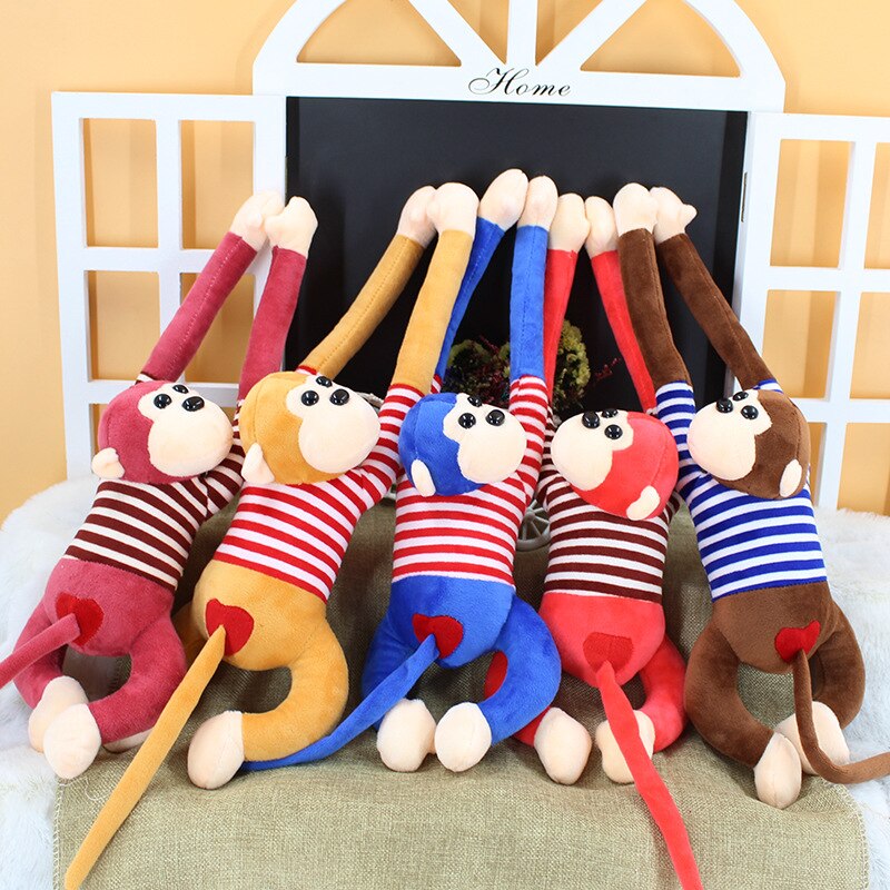 45-80cm New large long-armed monkey doll creative doll plush toy curtain hanging monkey baby toy for girls gifts