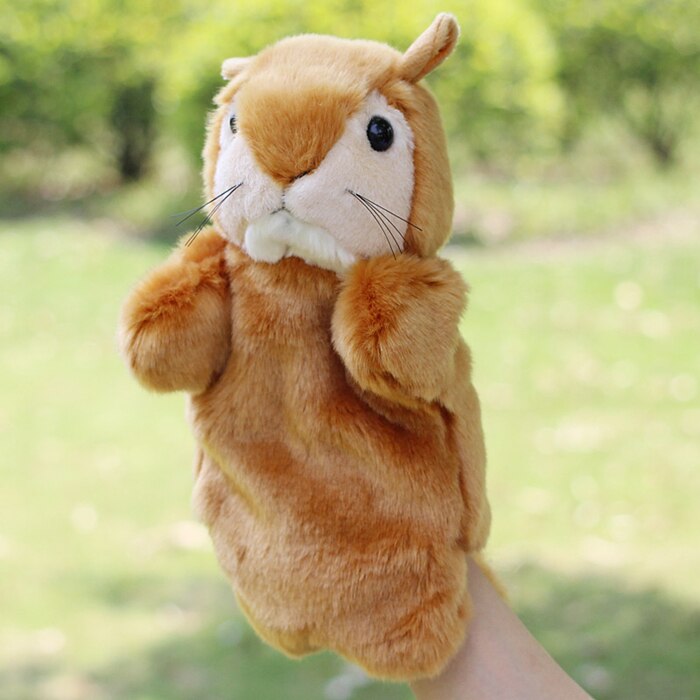 Hand Puppet Squirrel Stuffed Big Plush puppets Toys Doll Children Gift