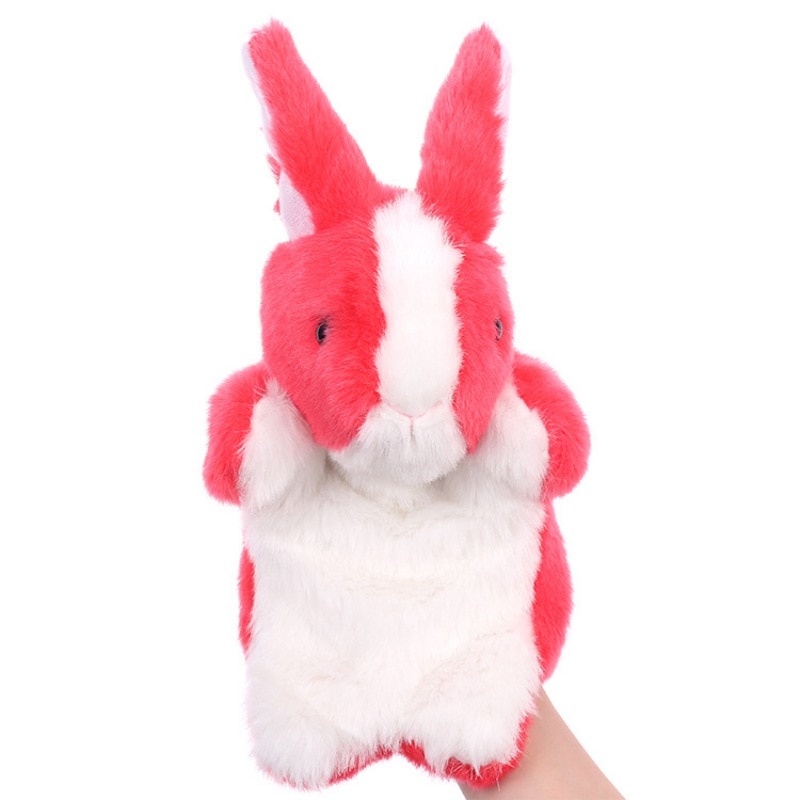 PP Cotton Bunny Hand Puppets Cute Rabbit Plush Toys Animal Doll Telling Story Baby Boys Girls Kid Gift Accompany Doll Xmas Gift