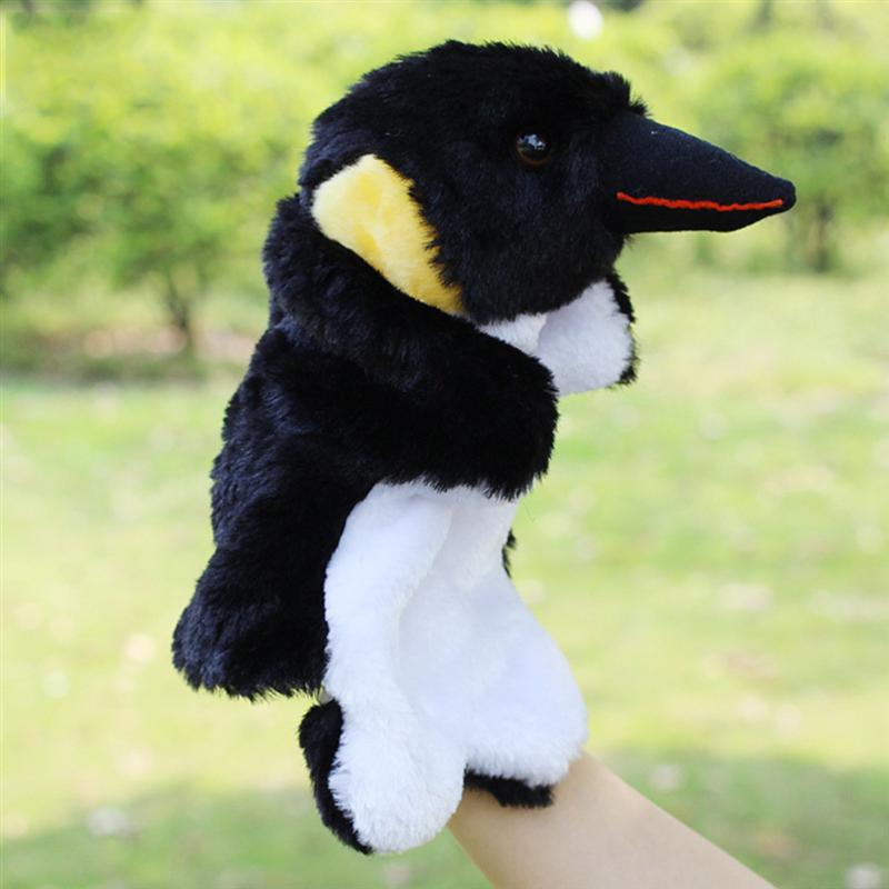 Cartoon Penguin Hand Puppet Lovely Plush Penguin Hand Puppets Funny Animal Penguin Doll Story Telling Hand Puppet Toy for Kids