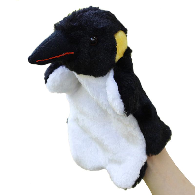 Cartoon Penguin Hand Puppet Lovely Plush Penguin Hand Puppets Funny Animal Penguin Doll Story Telling Hand Puppet Toy for Kids