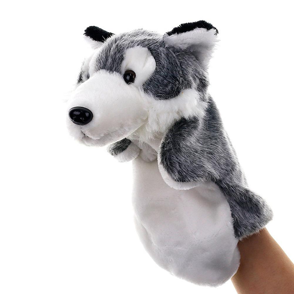 Cute Wolf Animal Plush Soft Doll Hand Puppet Storytelling Parent-Child Toy Gift Finger Puppets Hand Puppets Tell Story For Kids