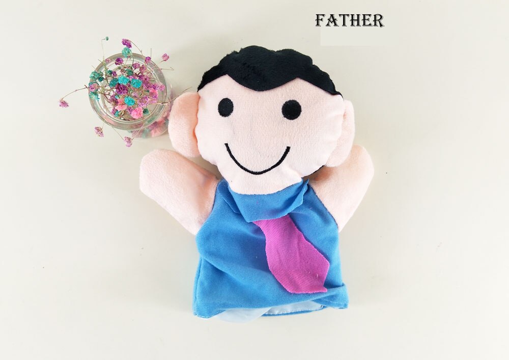 Grandparents Mom Dad Family Members Children Baby Plush Stuffed Hand Puppet Toys Christmas Birthday Gifts