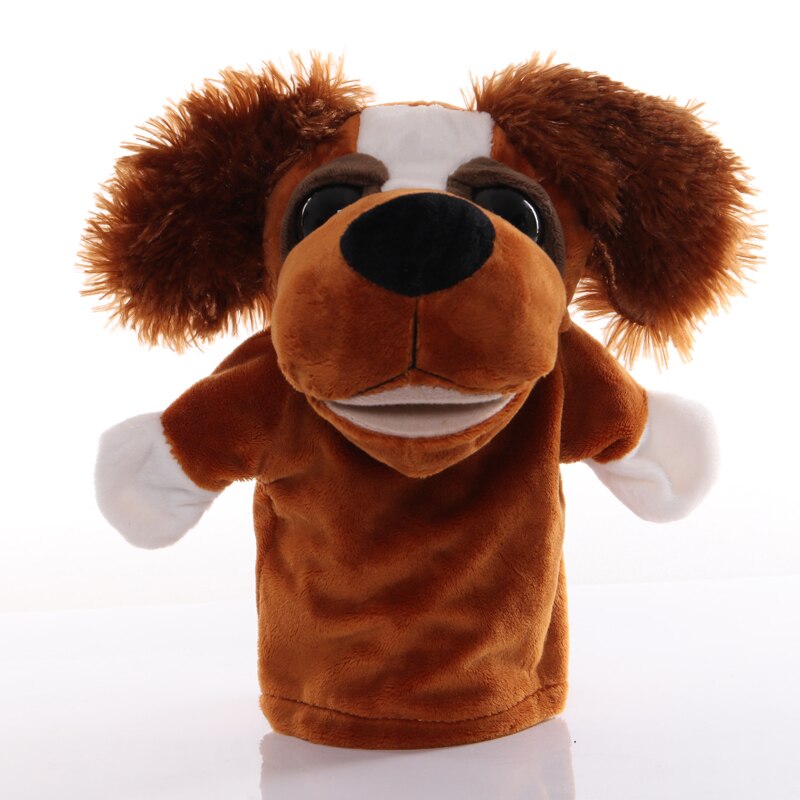 25cm Animal Hand Puppet Dog Plush Toys Baby Educational Hand Puppets Cartoon Pretend Telling Story Doll Toy for Children Kids
