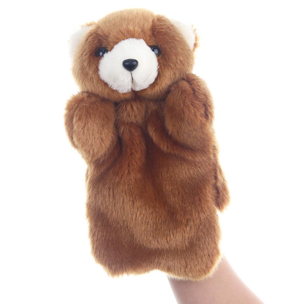 Cute Plush Bear Animal Hand Puppet Doll Intelligent Parent-Child Toy Kids Gift Finger Puppets Hand Puppets Tell Story For Kids