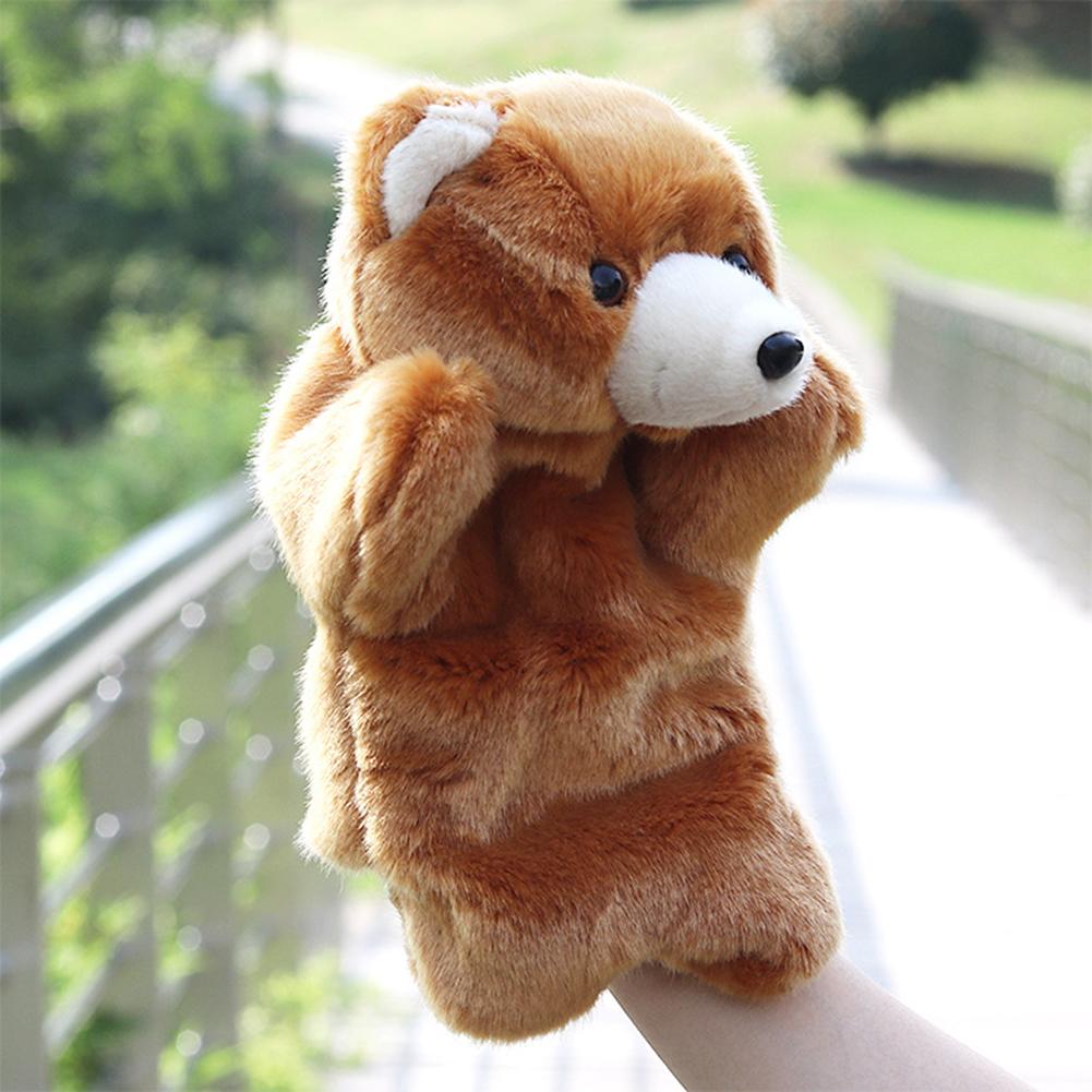 27cm Cute Plush Bear Animal Hand Puppet Doll Intelligent Parent-Child Toy Kids Birthday Gift
