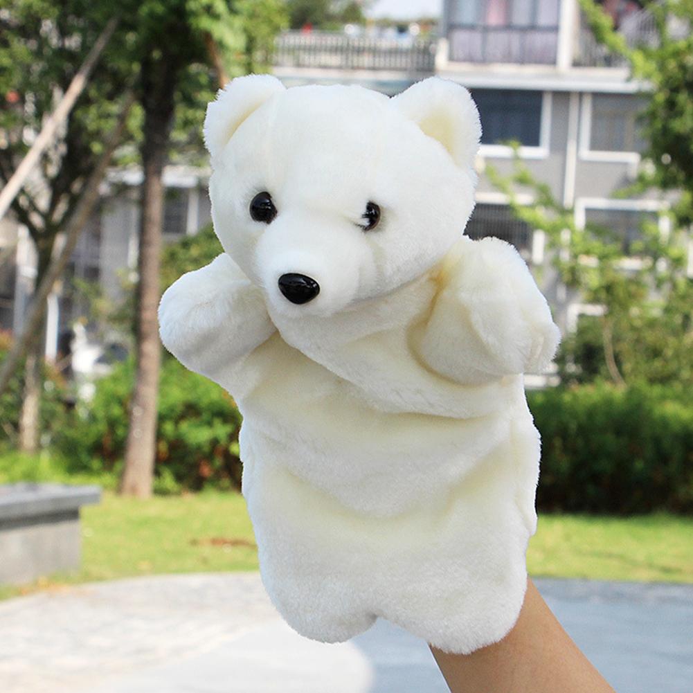 27cm Cute Plush Bear Animal Hand Puppet Doll Intelligent Parent-Child Toy Kids Birthday Gift