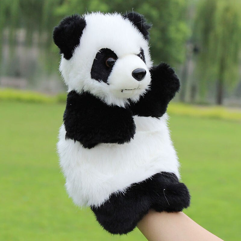 Panda Hand Puppet Baby Kids Plush Doll Educational Toys Preschool Kindergarten 77HD