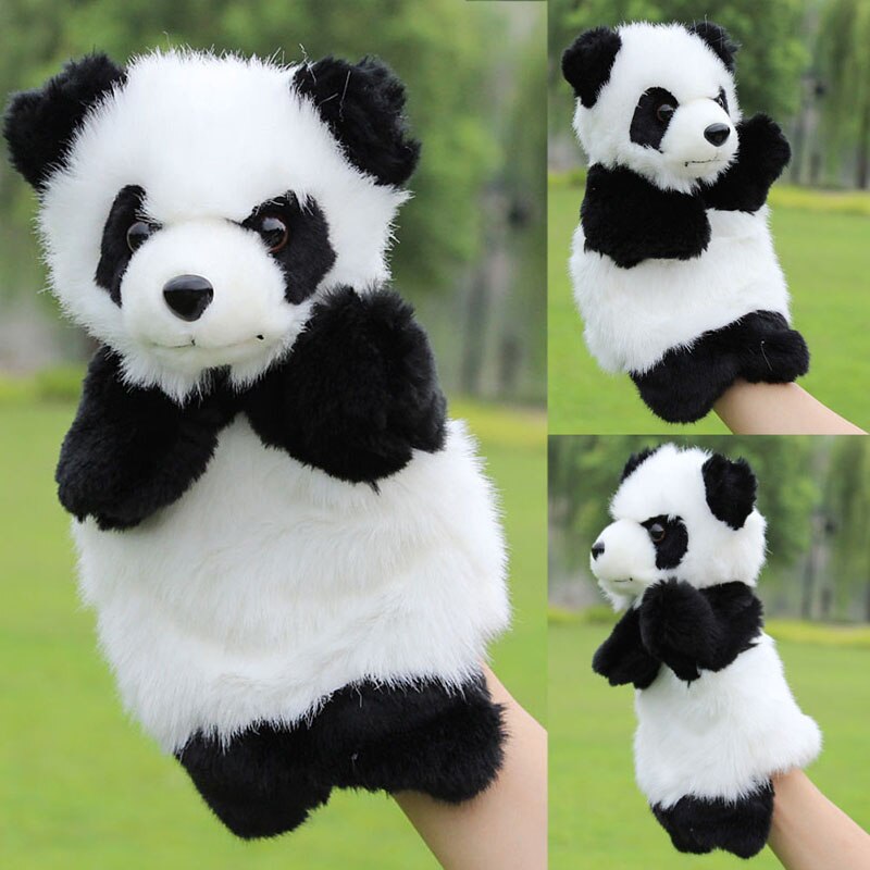 Panda Hand Puppet Baby Kids Plush Doll Educational Toys Preschool Kindergarten 77HD