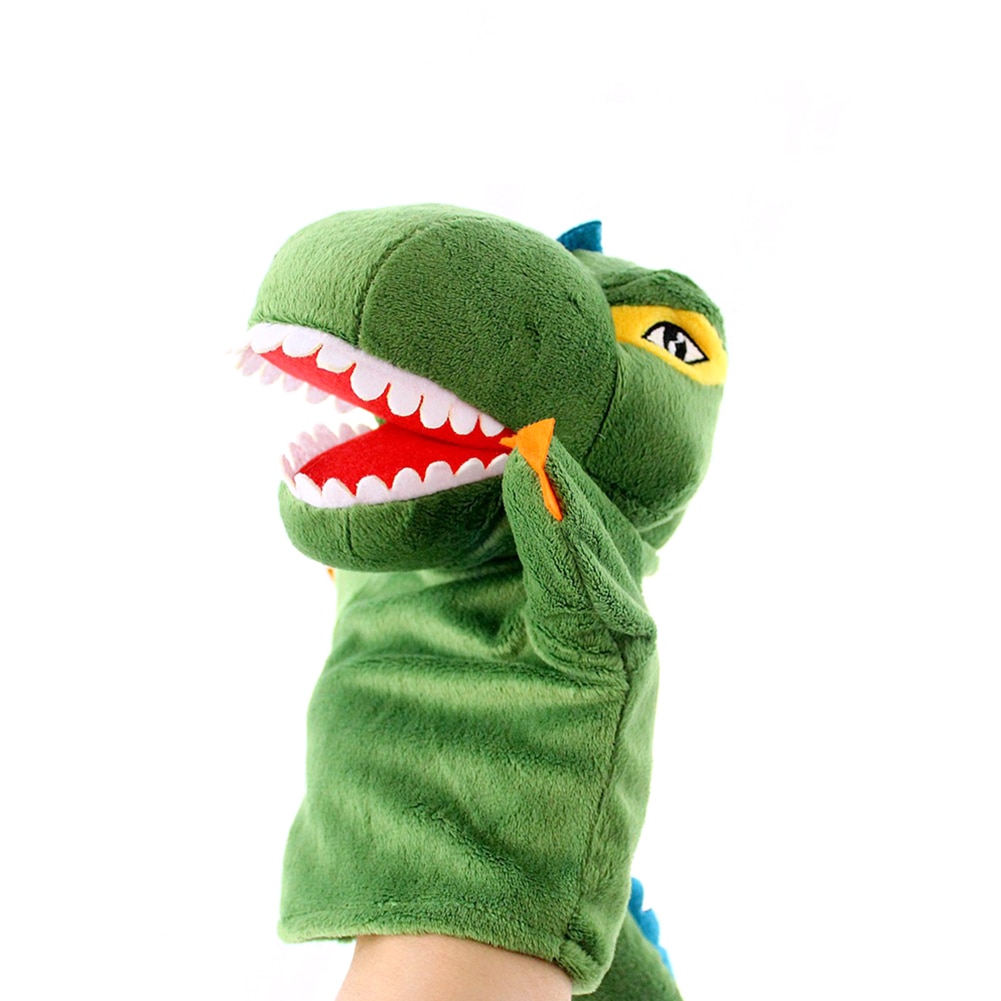 Cartoon Dinosaur Plush Soft Hand Puppet Kids Toddler Pretend Playing Toy Gift New