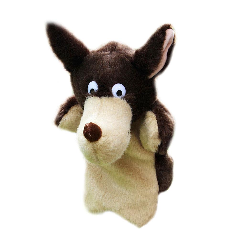 Children Animal Hand Puppet Toy Wolf Hand Doll Puppet Plush Toy Baby Kids Child Soft Doll Storytelling Education Toy Gift
