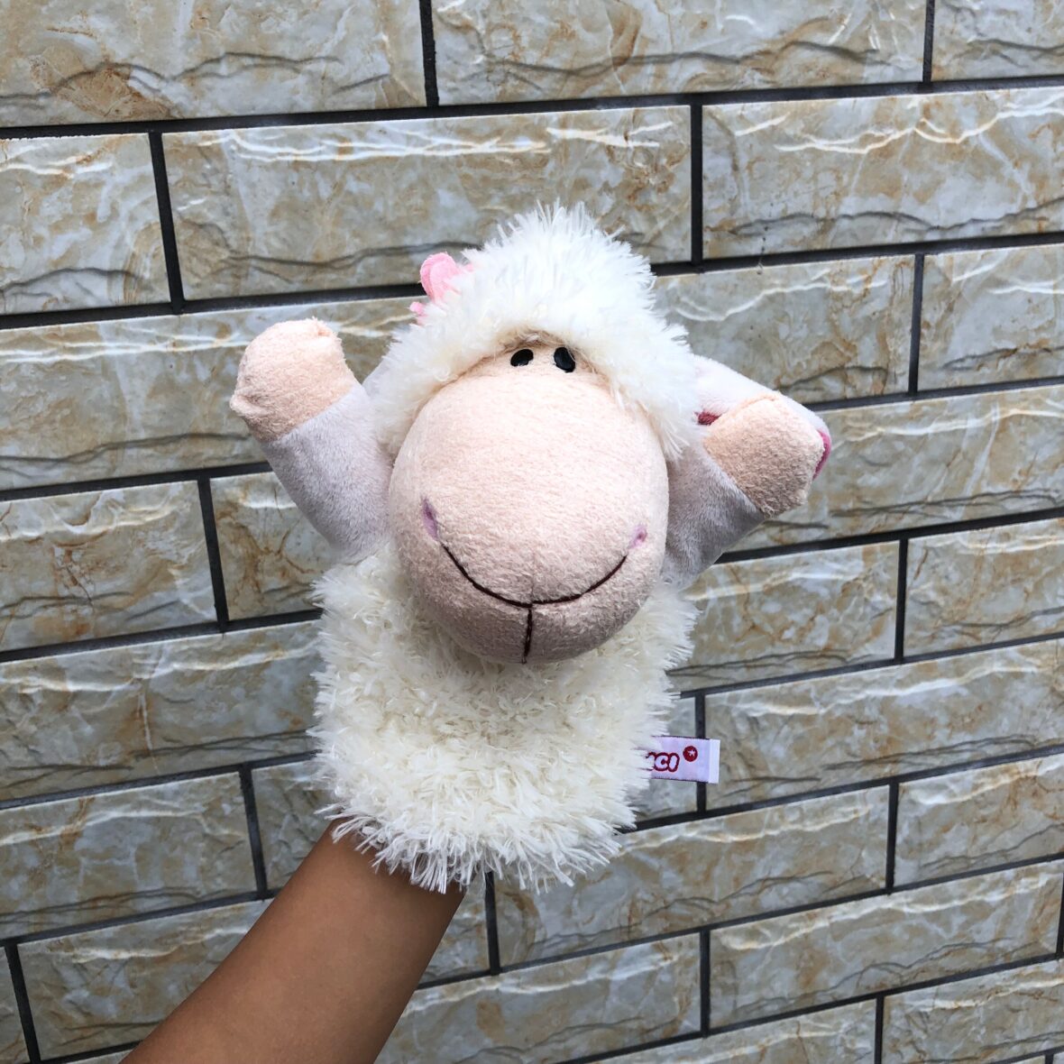 White Sheep Soft Plush Hand Puppet