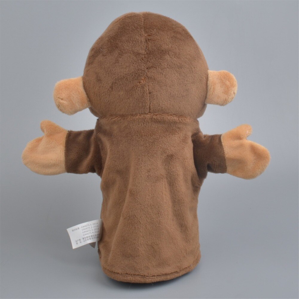 20cm Fun and interactive toy Cartoon Animals Monkey Dog Lion Stuffed Plush Hand Puppet Xmas Kid Children Gift