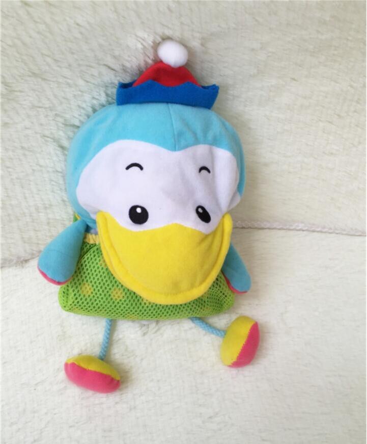 good quality cloth cartoon big mouth duck hand puppet with ring in the foot