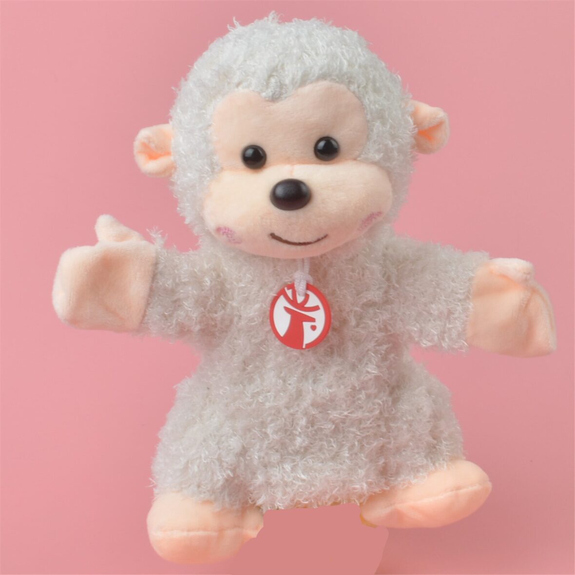 23cm White Monkey Plush Hand Puppet