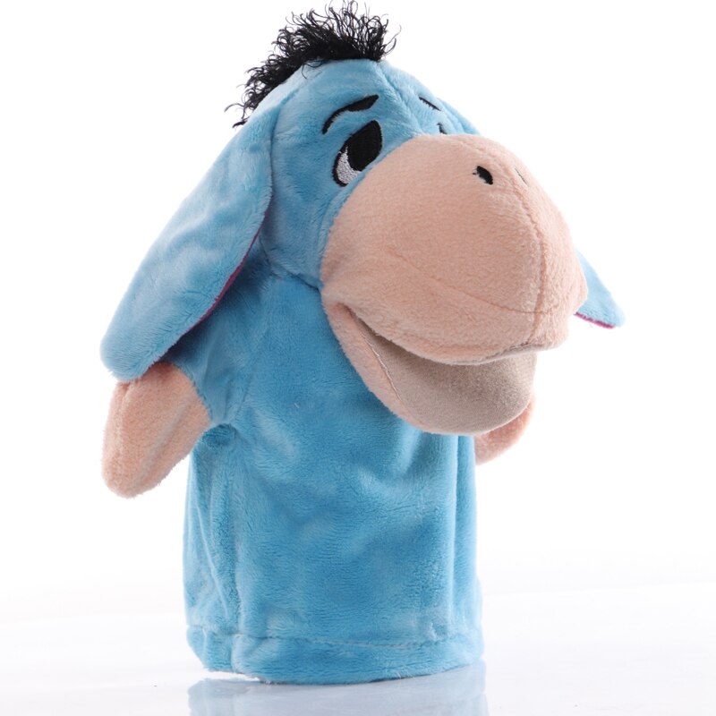 25cm Cartoon Hand Puppet Donkey Animal Plush Toys Baby Educational Hand Puppets Pretend Telling Story Doll for Kid Children Gift