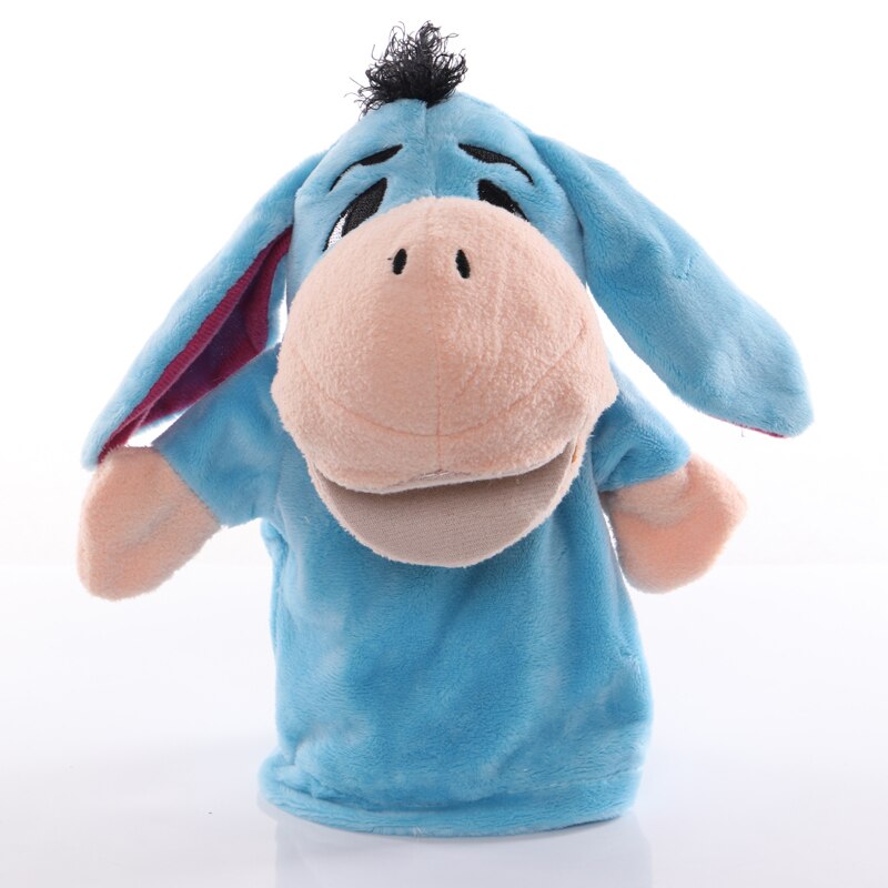 25cm Cartoon Hand Puppet Donkey Animal Plush Toys Baby Educational Hand Puppets Pretend Telling Story Doll for Kid Children Gift