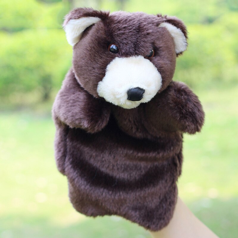 Teddy Bear Hand Puppet Plush Toy Small Animal Doll Finger Puppet Child Preschool Education To Appease