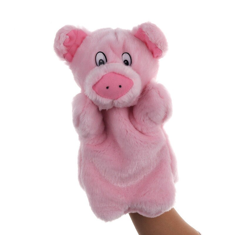 Animal Hand Puppet Pig Puppet Dolls Plush Hand Doll early education Learning Baby Toys Marionetes Fantoche Puppets