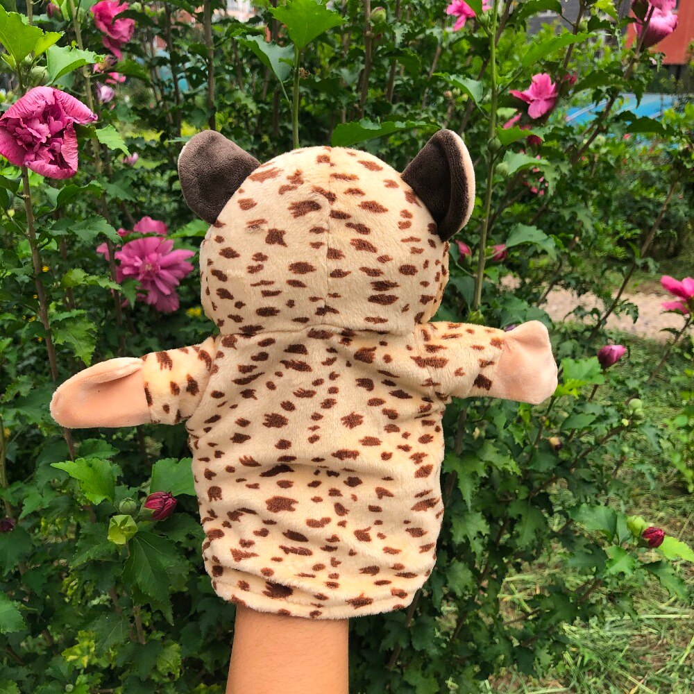 Animals Fun and interactive toy Cartoon leopard Monkey Dog Lion Stuffed Plush Hand Puppet Xmas Kid Children Gift