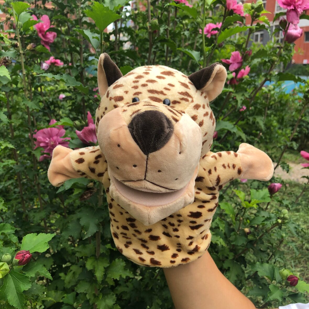 24cm Leopard Hand Puppet Soft Plush Toy