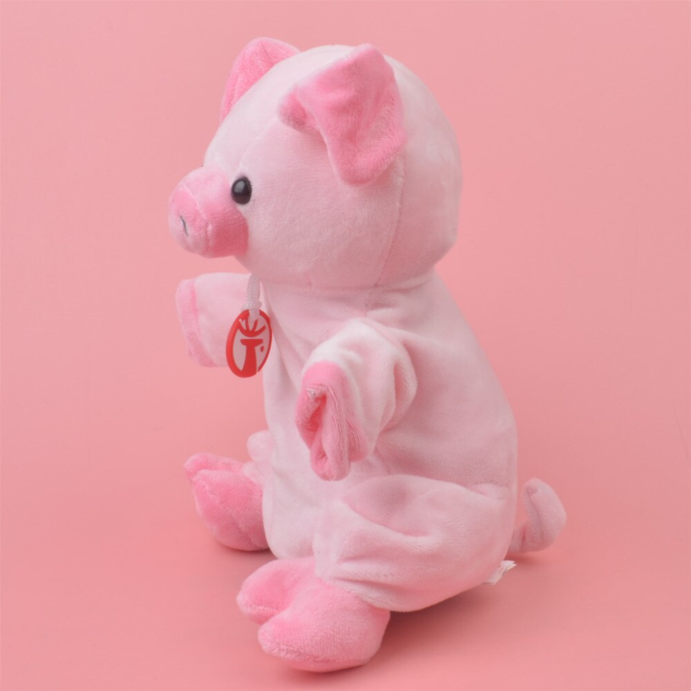 25cm Lovely Pink Pig Hand Puppet Baby Kids Child Educational Soft Interactive Doll Plush Toy Stage Performance Prop