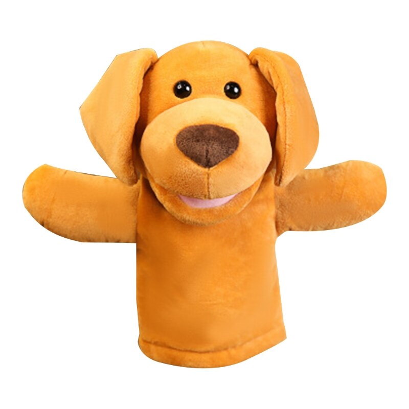 Hand Puppet Doll Cartoon Lion Cow Monkey Dog Elephant Toys Stuffed Plush animal Toy