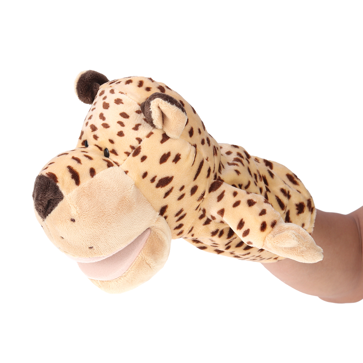 2pcs Adorable Plush Hand Puppet Leopard Zoo Friends Animals Educational Puppets Dolls Cartoon Leopard