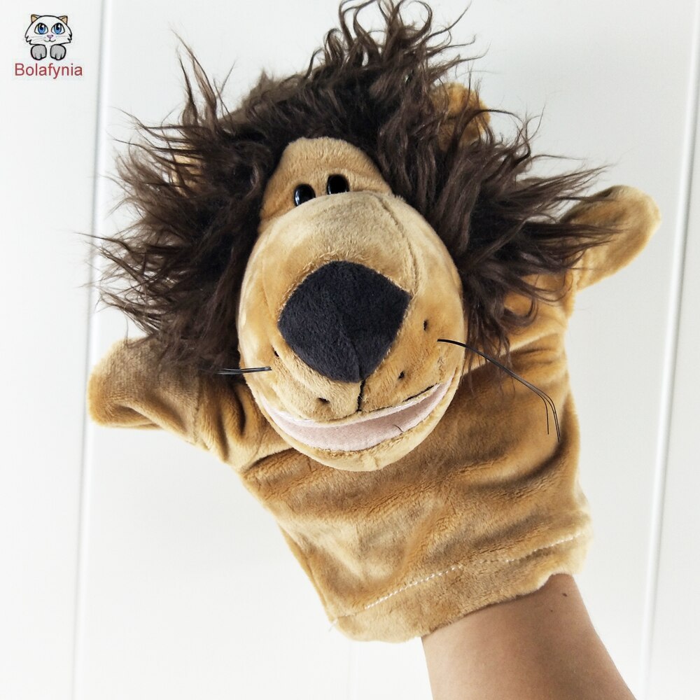 Children Baby Lion Big Mouth Hand Plush Stuffed Puppet Toys Christmas Birthday Gifts