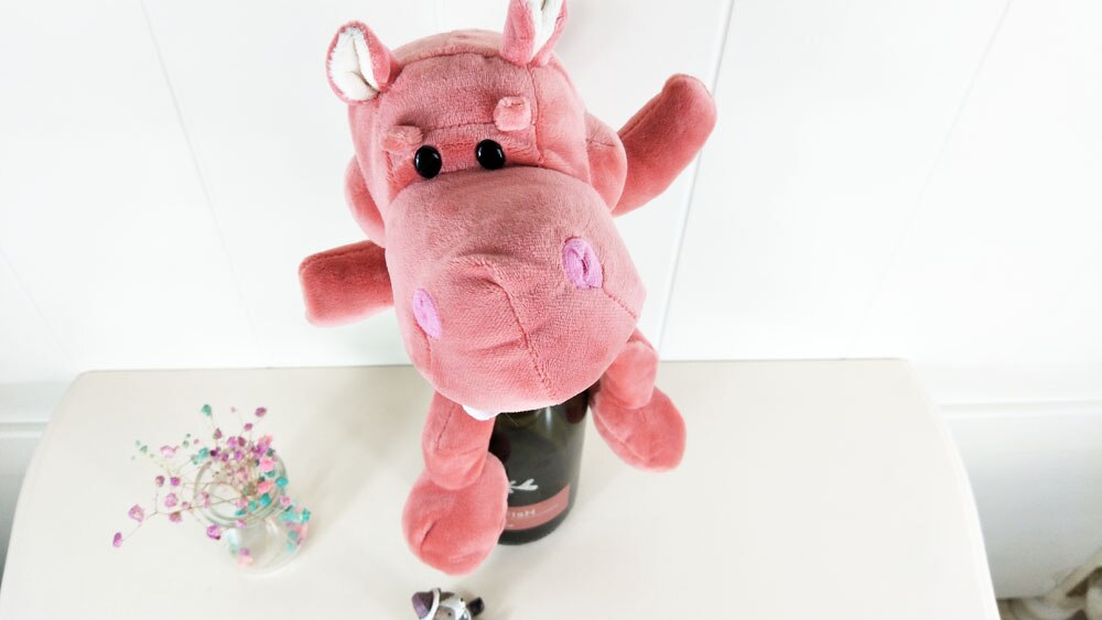 Infant Children Pink Hippo Baby Plush Stuffed Hand Puppet Toys Christmas Birthday Gifts