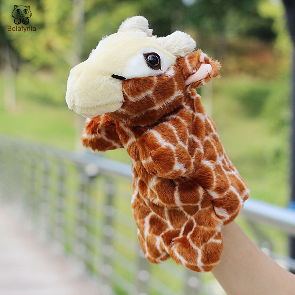 Children Sika Deer Animal Baby Hand Plush Stuffed Puppet Toys Christmas Birthday Gifts