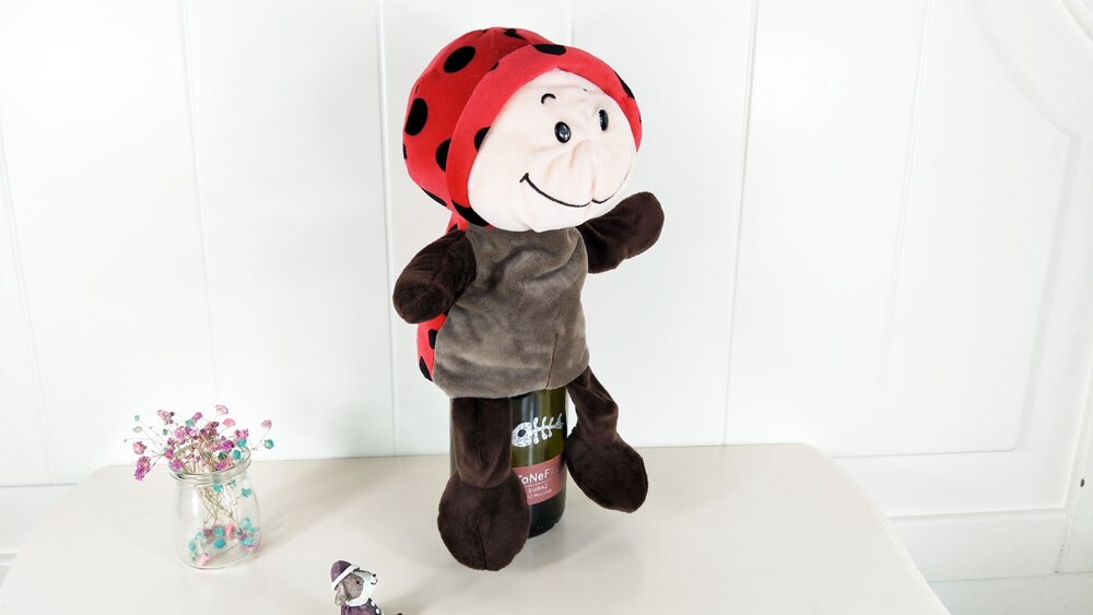 Infant Children Ladybug Beetle Baby Hand Plush Stuffed Puppet Toys Christmas Birthday Gift
