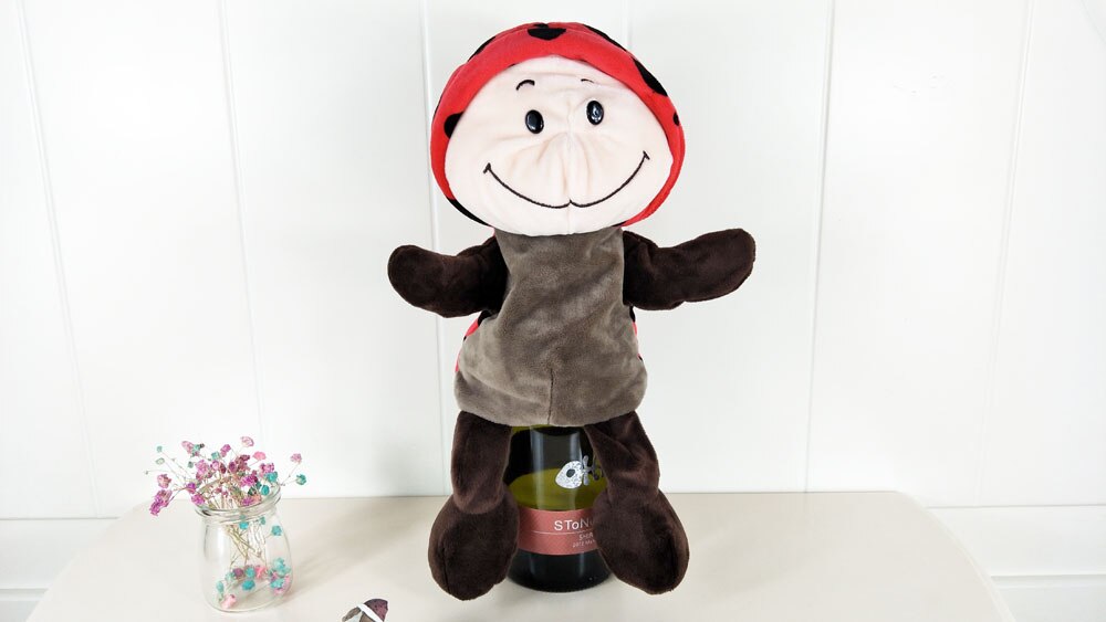 Infant Children Ladybug Beetle Baby Hand Plush Stuffed Puppet Toys Christmas Birthday Gift