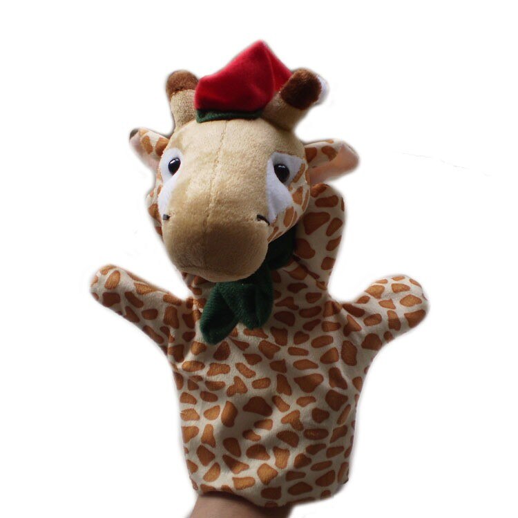 Stuffed plush Toy giraffe hand puppet children baby Puppet toys Christmas gift giraffe