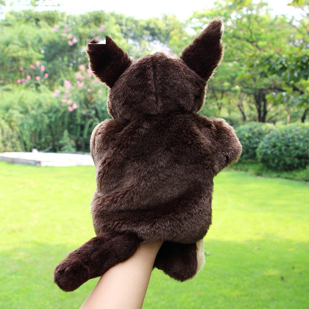 Baby Plush Stuffed Hand Puppet Toys Christmas Birthday Gifts Brow And Light Wolf