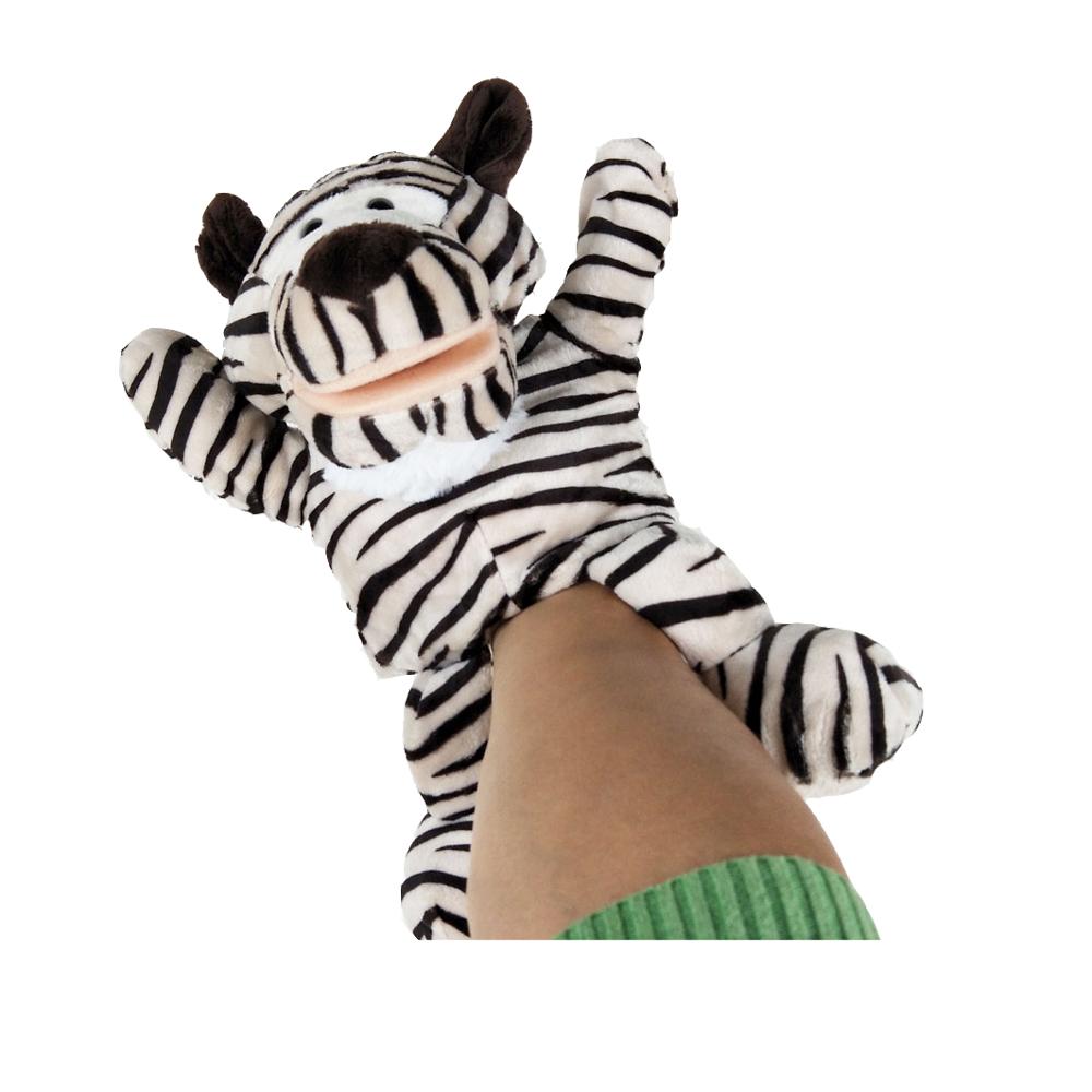 White Tiger Soft Plush Stuffed Hand Puppet