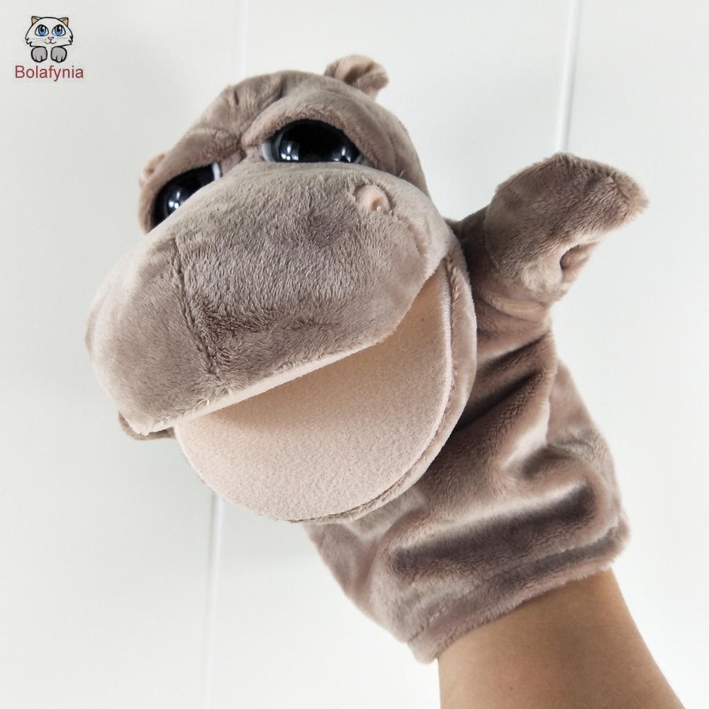Childrens Baby Hand Plush Stuffed Puppet Toys Christmas Birthday Gifts Big Eyes Hippo