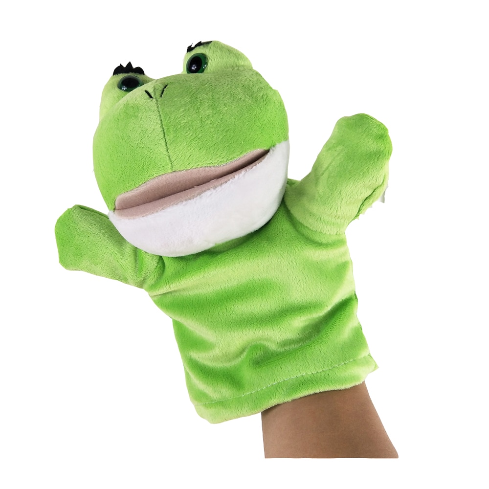Green Frog Hand Plush Stuffed Puppet