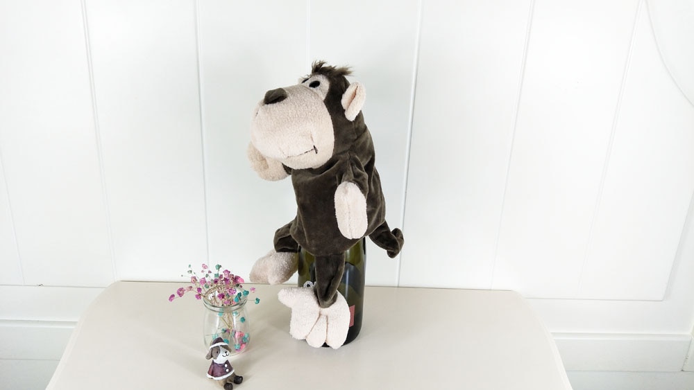 Infant Children Animal Brown Monkey Baby Plush Stuffed Hand Puppet Toys Christmas Birthday Gifts