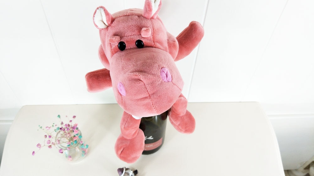 Children Red Hippo Baby Plush Stuffed Hand Puppet Toys Christmas Birthday Gifts