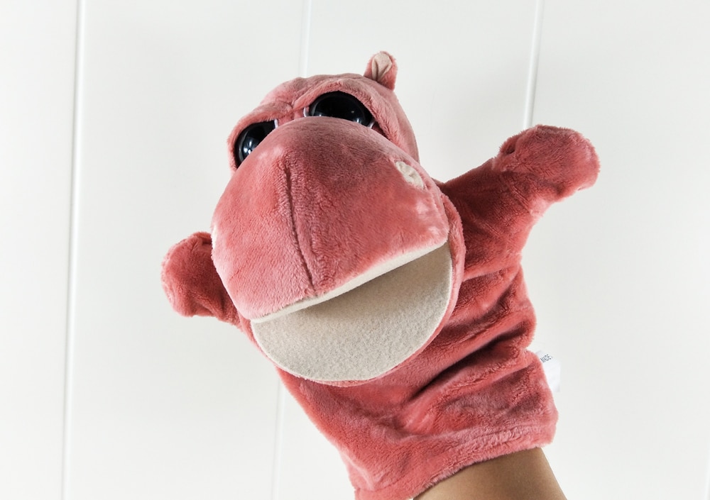 red hippo stuffed animal