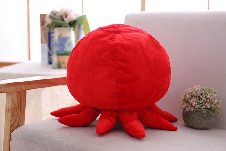 Red Octopus Hood Hat Plush Toy Birthday Stuffed Cap Gift