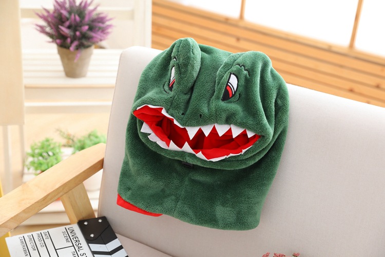 Dinosaur Doll Hood Hat Plush Toy Birthday Stuffed Cap Gift