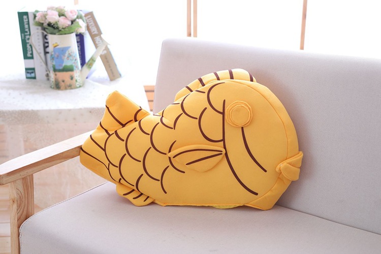 Japanese Squid Burning Headgear Fish Hood Hat Plush Toy Birthday Stuffed Cap Gift