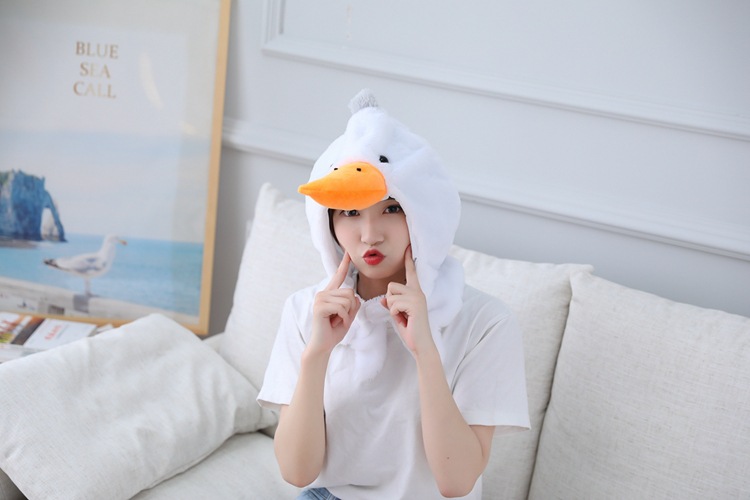 White Duck Soft Plush Hood Hat - PlushStore.com - World of plushies