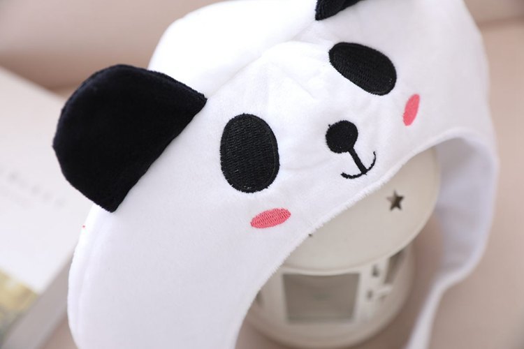 Bear Cub Panda Headgear Hood Hat Plush Toy Birthday Stuffed Cap Gift