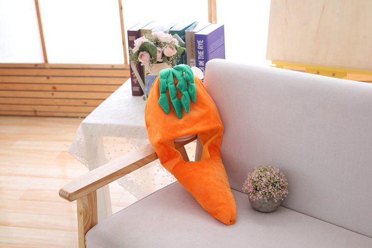 Carrot Photo Props Hood Hat Plush Toy Birthday Stuffed Cap Gift