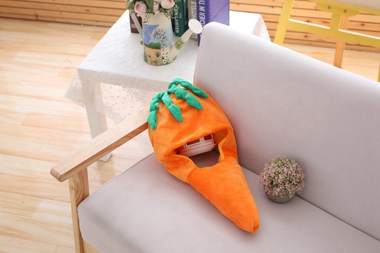 Carrot Photo Props Hood Hat Plush Toy Birthday Stuffed Cap Gift