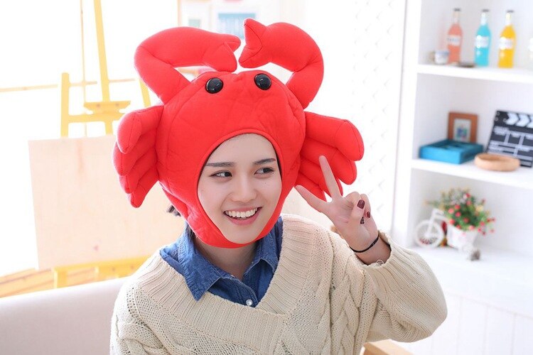 Japanese Lshihara Rimi With The Same Crab Headgear Hood Hat Plush Toy Birthday Stuffed Cap Gift